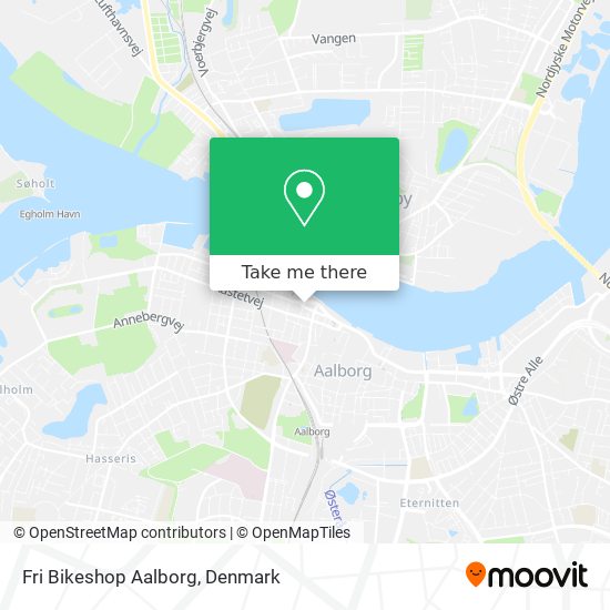 Fri Bikeshop Aalborg map