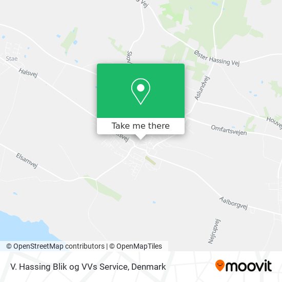 V. Hassing Blik og VVs Service map