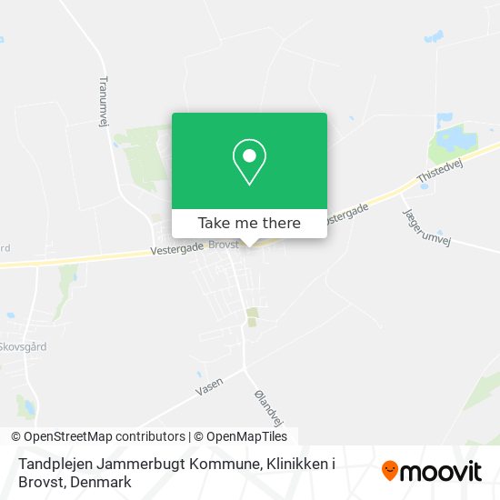 Tandplejen Jammerbugt Kommune, Klinikken i Brovst map