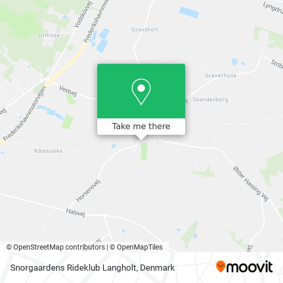 Snorgaardens Rideklub Langholt map