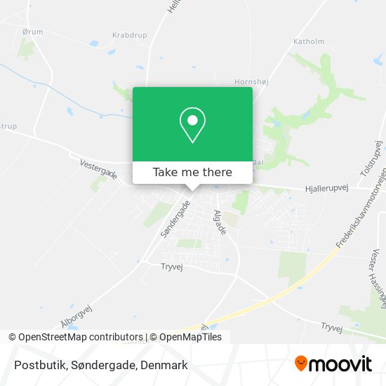 Postbutik, Søndergade map