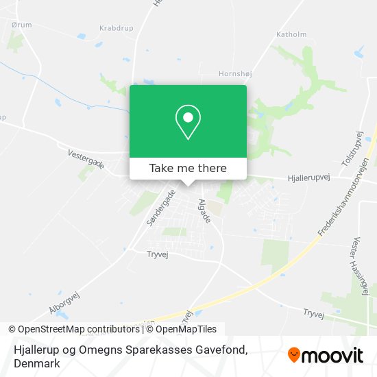 Hjallerup og Omegns Sparekasses Gavefond map