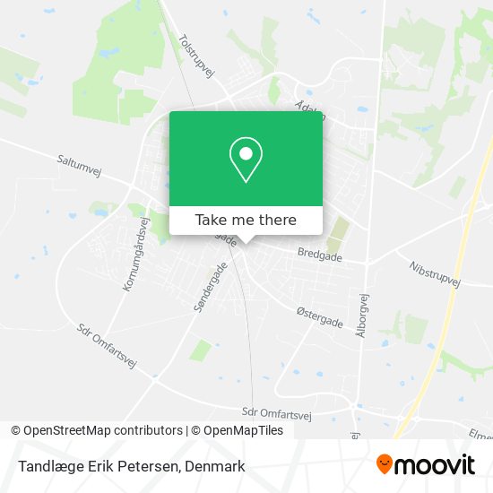 Tandlæge Erik Petersen map