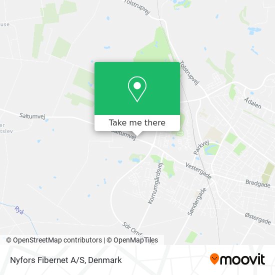 Nyfors Fibernet A/S map