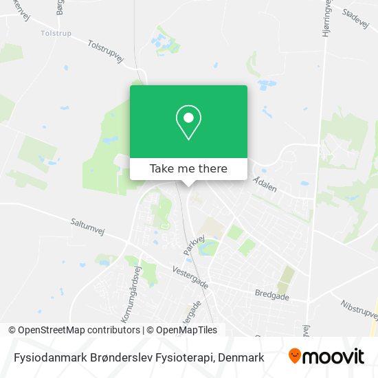 Fysiodanmark Brønderslev Fysioterapi map