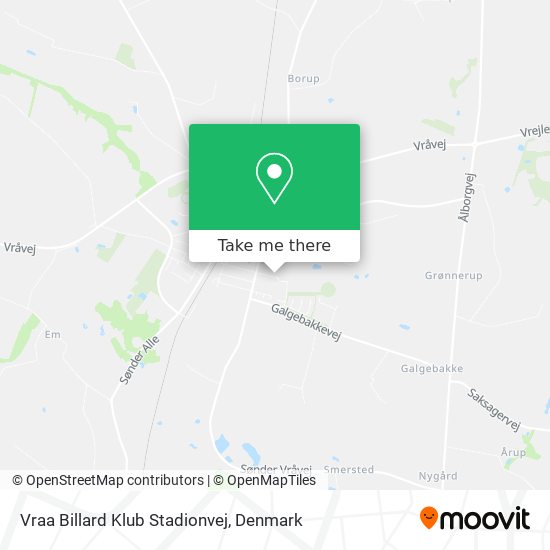 Vraa Billard Klub Stadionvej map