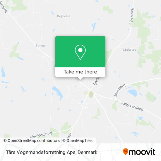 Tårs Vognmandsforretning Aps map