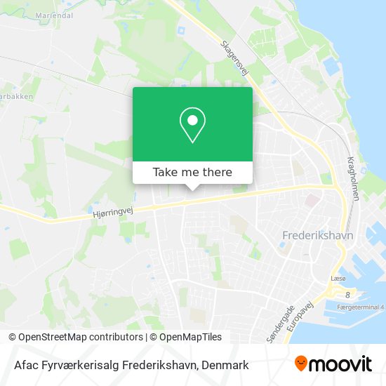 Afac Fyrværkerisalg Frederikshavn map
