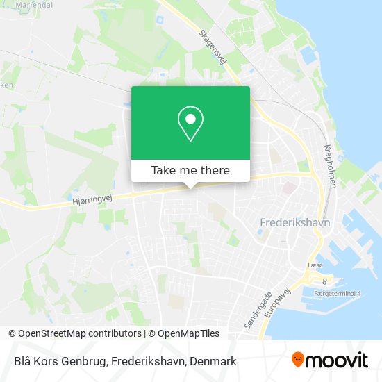 Blå Kors Genbrug, Frederikshavn map