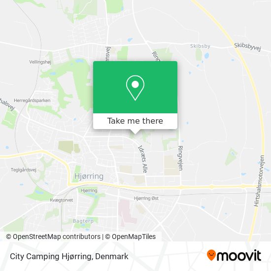 City Camping Hjørring map