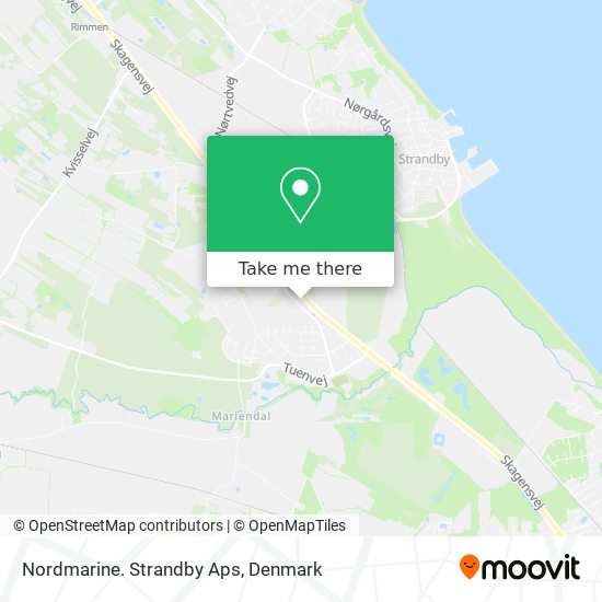 Nordmarine. Strandby Aps map