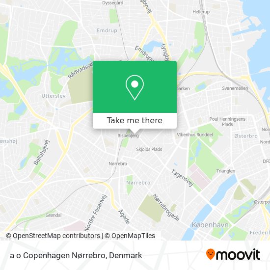 a o Copenhagen Nørrebro map