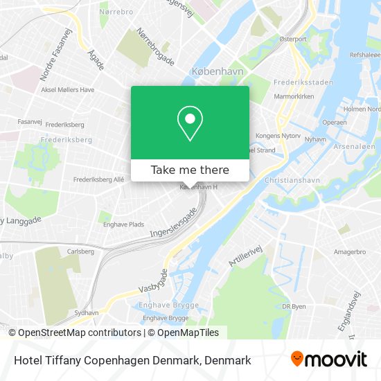 Hotel Tiffany Copenhagen Denmark map