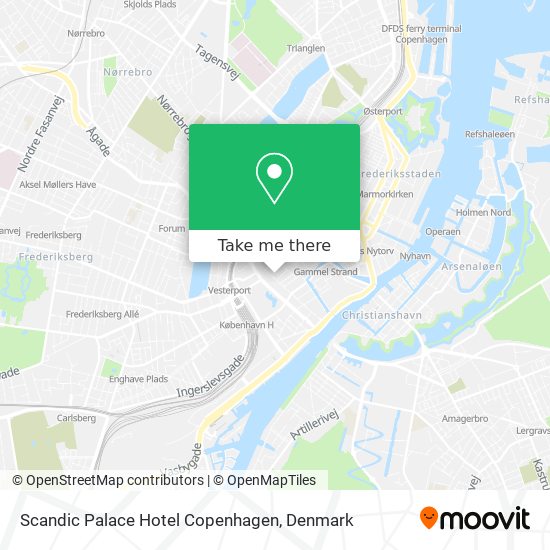 Scandic Palace Hotel Copenhagen map