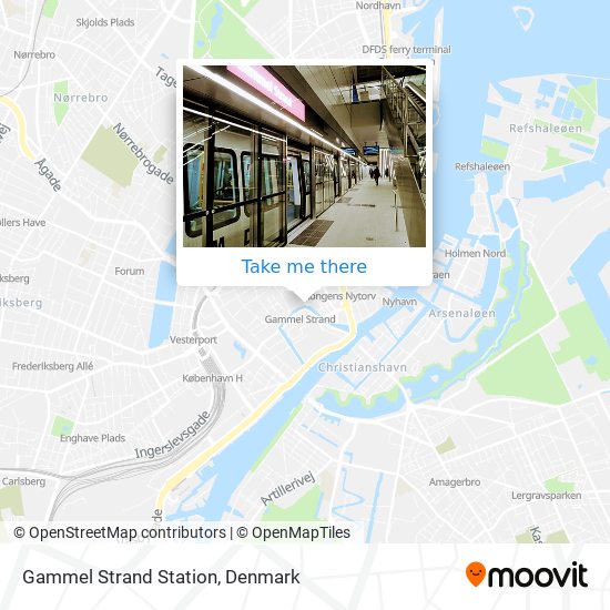 Gammel Strand Station map