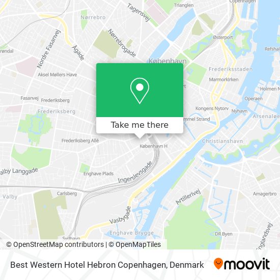 Best Western Hotel Hebron Copenhagen map
