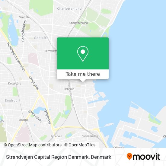 Strandvejen Capital Region Denmark map