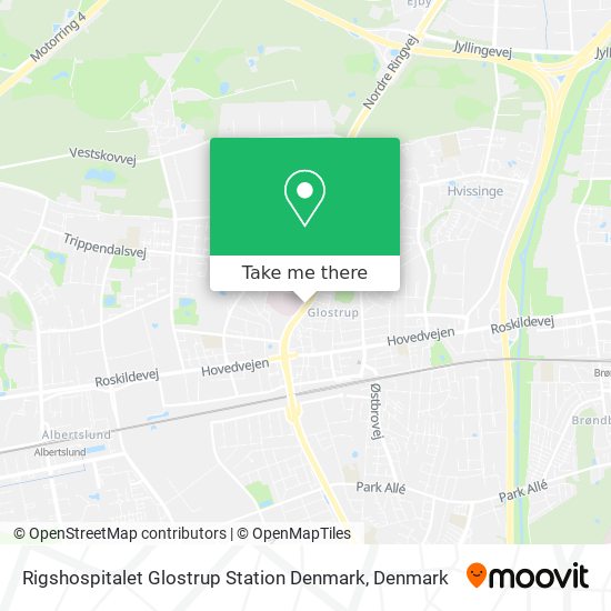 Rigshospitalet Glostrup Station Denmark map