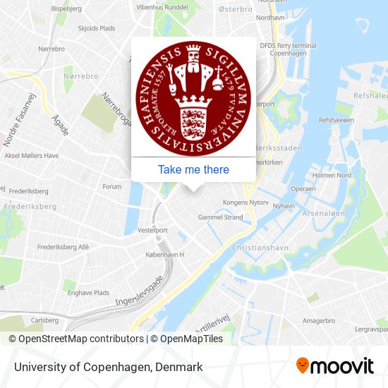 University of Copenhagen map