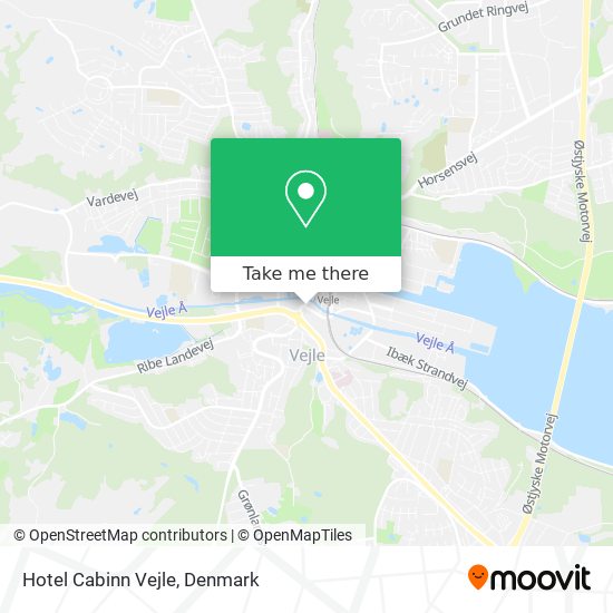 Hotel Cabinn Vejle map