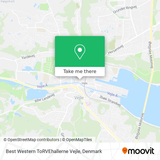 Best Western ToRVEhallerne Vejle map
