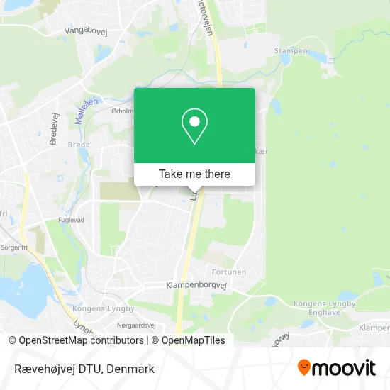 Rævehøjvej DTU map