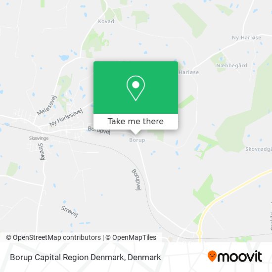 Borup Capital Region Denmark map
