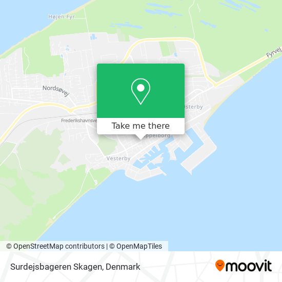 Surdejsbageren Skagen map