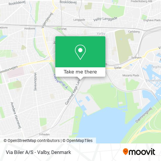 Via Biler A/S - Valby map