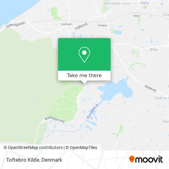Toftebro Kilde map