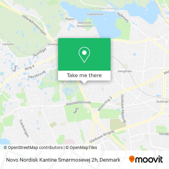 Novo Nordisk Kantine Smørmosevej 2h map