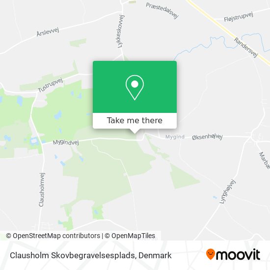Clausholm Skovbegravelsesplads map