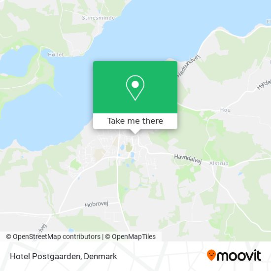 Hotel Postgaarden map