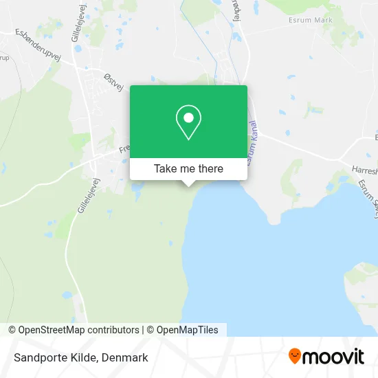 Sandporte Kilde map