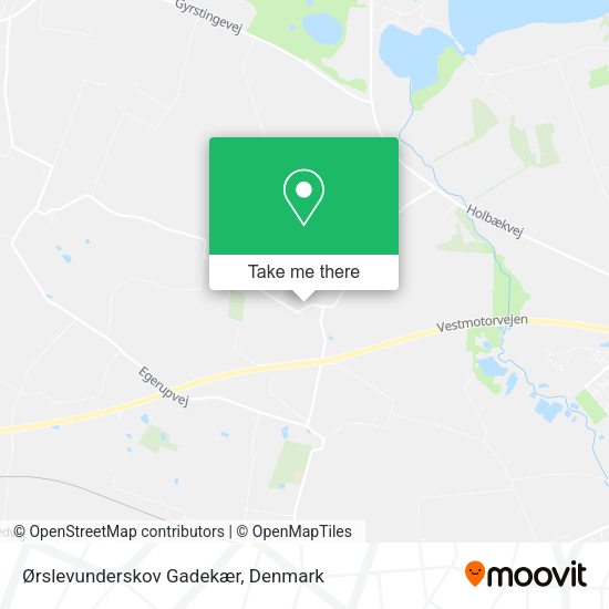 Ørslevunderskov Gadekær map