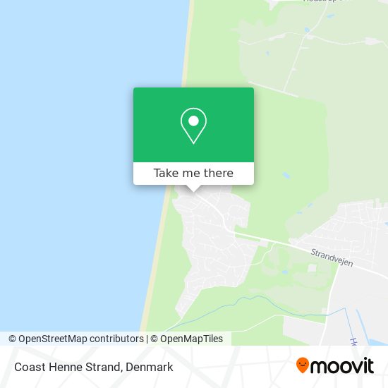 Coast Henne Strand map