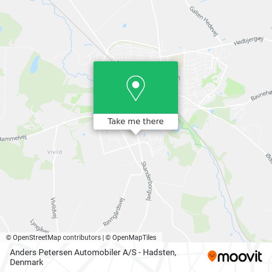 Anders Petersen Automobiler A / S - Hadsten map