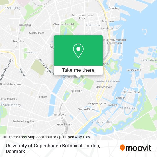 University of Copenhagen Botanical Garden map