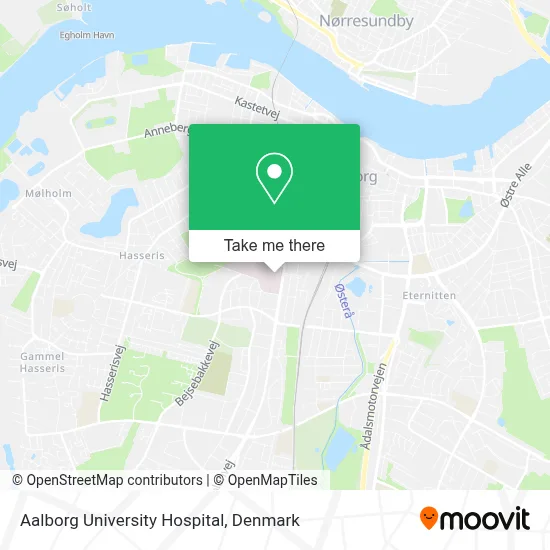 Aalborg University Hospital map