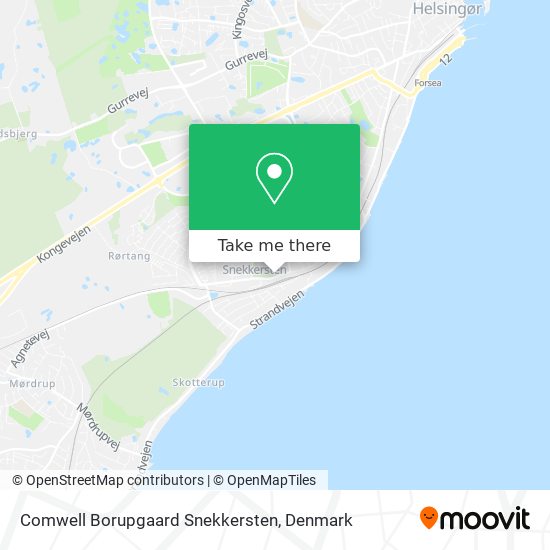 Comwell Borupgaard Snekkersten map