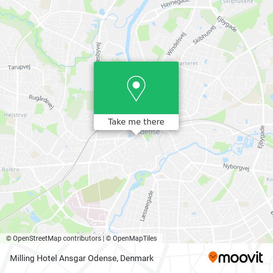 Milling Hotel Ansgar Odense map