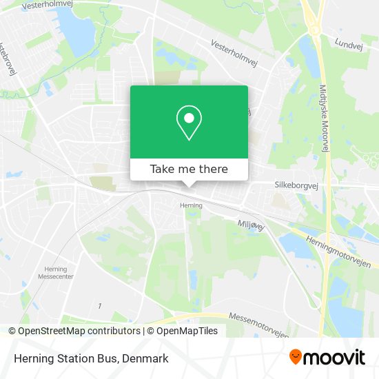 Herning Station Bus map