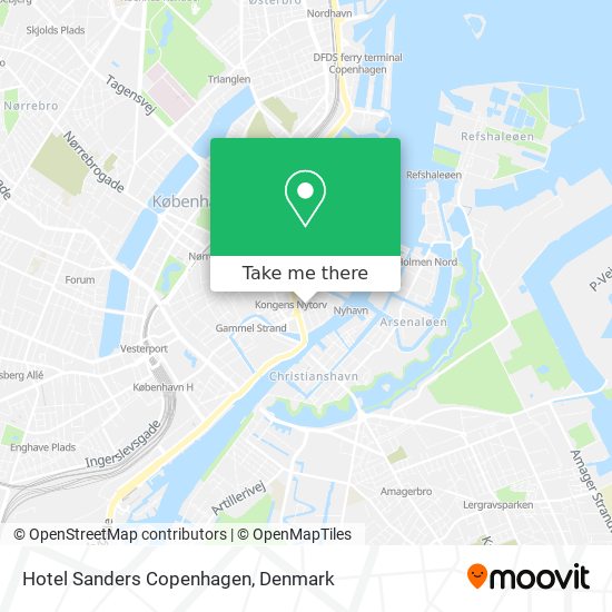 Hotel Sanders Copenhagen map