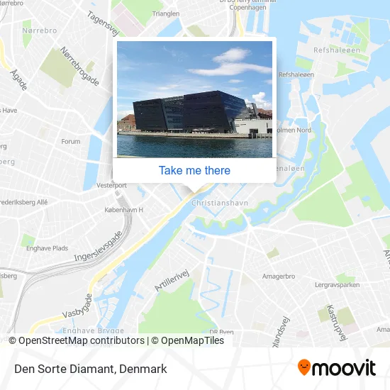 Den Sorte Diamant map