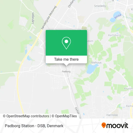 Padborg Station - DSB map