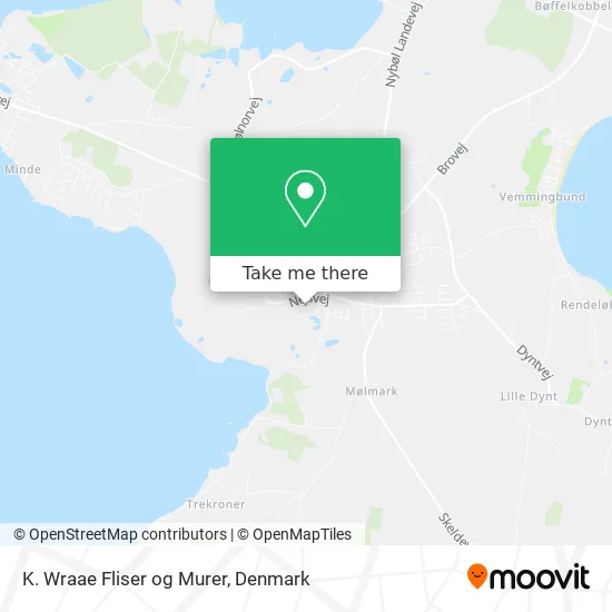 K. Wraae Fliser og Murer map