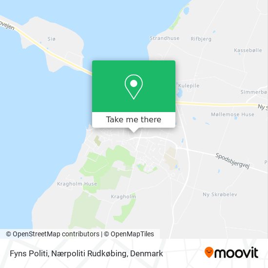 Fyns Politi, Nærpoliti Rudkøbing map