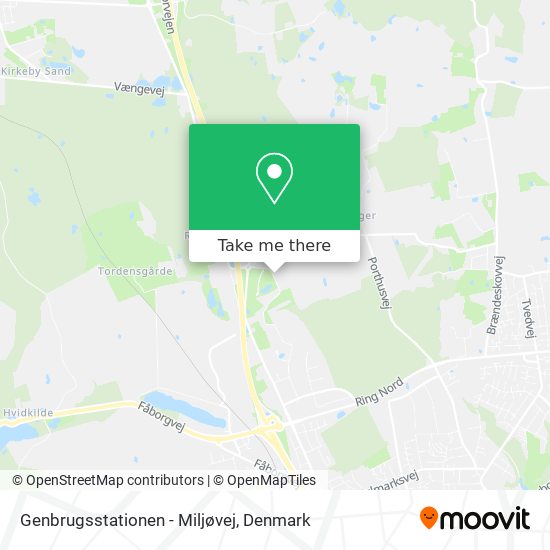 Genbrugsstationen - Miljøvej map