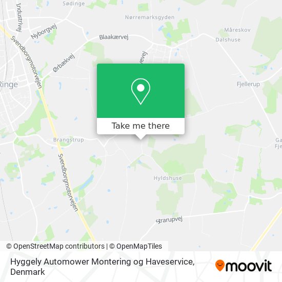 Hyggely Automower Montering og Haveservice map