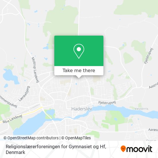 Religionslærerforeningen for Gymnasiet og Hf map